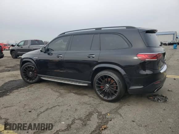 2021 Mercedes-Benz GLS 63 AMG with VIN 4JGFF8KE3MA463875, listed as a Copart auction lot 81672014 with 14,798 mi miles and Salvage title. Bid and sale history available at DreamBid. Image 2.