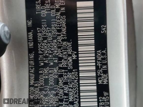 2005 Toyota Sienna LE with VIN 5TDBA23C55S042501, listed as a Copart auction lot 71744035 with 159,499 mi miles and Salvage title. Bid and sale history available at DreamBid. Image 14.