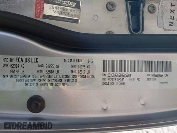 2016 Chrysler 300 S Alloy Edition с VIN 2C3CCABG8GH229864, выставлен на аукционе IAAI как лот 41686322 с пробегом Не указан миль и . История ставок и продаж доступна на DreamBid. Изображение 9.