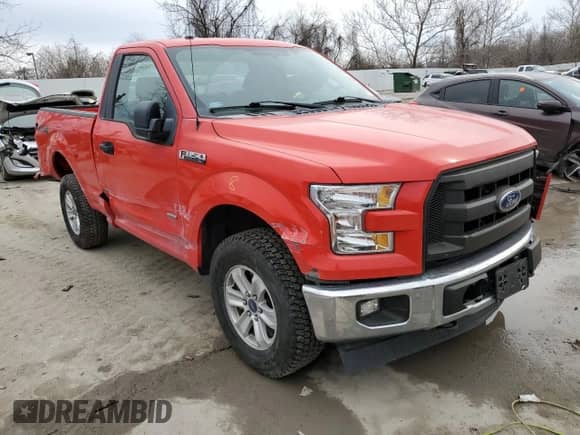 2017 Ford F-150 XL with VIN 1FTMF1EP5HKD59050, listed as a Copart auction lot 46670565 with 100,004 mi miles and Clean title. Bid and sale history available at DreamBid. Image 4.