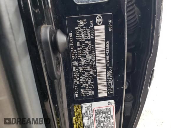 2005 Toyota Camry LE с VIN 4T1BF32K25U097611, выставлен на аукционе Copart как лот 84171595 с пробегом 146 358 миль миль и Чистый • Clean title. История ставок и продаж доступна на DreamBid. Изображение 13.