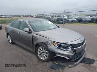 2016 Kia Optima EX with VIN 5XXGU4L36GG051964, listed as a IAAI auction lot 42789449 with 110,901 mi miles and . Bid and sale history available at DreamBid. Image 1.
