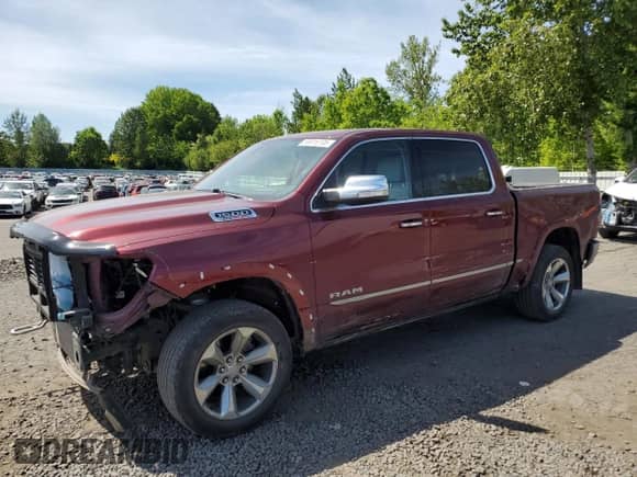2022 Ram 1500 Limited with VIN 1C6SRFHM8NN192388, listed as a Copart auction lot 55816105 with 22,971 mi miles and Salvage title. Bid and sale history available at DreamBid. Image 1.