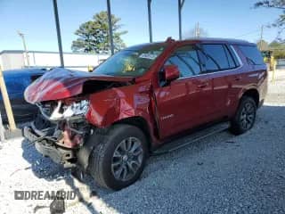 2022 Chevrolet Tahoe LT с VIN 1GNSCNKD8NR164572, выставлен на аукционе Copart как лот 49439175 с пробегом 58 152 миль миль и Списание • Salvage title. История ставок и продаж доступна на DreamBid. Изображение 1.