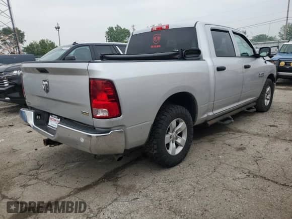 2018 Ram 1500 Express with VIN 1C6RR6KG5JS292543, listed as a Copart auction lot 59871685 with 106,008 mi miles and Non repairable. Bid and sale history available at DreamBid. Image 3.