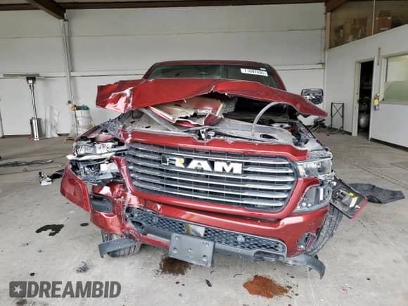 2025 Ram 1500 Laramie with VIN 1C6SRFJP9SN520448, listed as a Copart auction lot 71697495 with 5,635 mi miles and Salvage title. Bid and sale history available at DreamBid. Image 5.