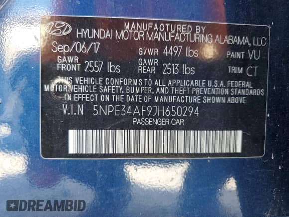 2018 Hyundai Sonata Limited с VIN 5NPE34AF9JH650294, выставлен на аукционе Copart как лот 81484355 с пробегом 148 422 миль миль и Чистый • Clean title. История ставок и продаж доступна на DreamBid. Изображение 12.