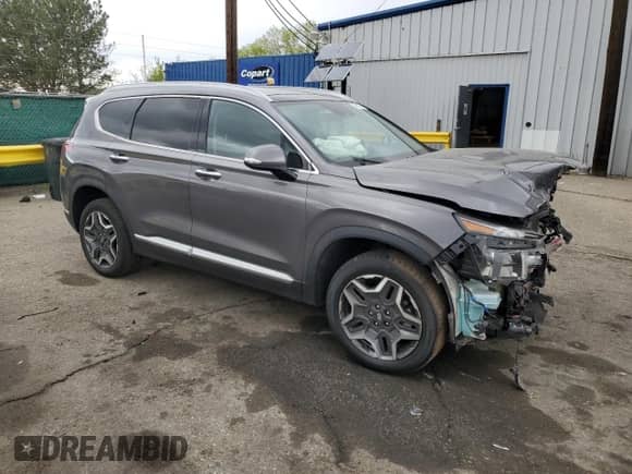 2022 Hyundai Santa Fe SEL Premium with VIN KM8S3DA15NU026393, listed as a Copart auction lot 54851755 with 22,485 mi miles and Salvage title. Bid and sale history available at DreamBid. Image 4.