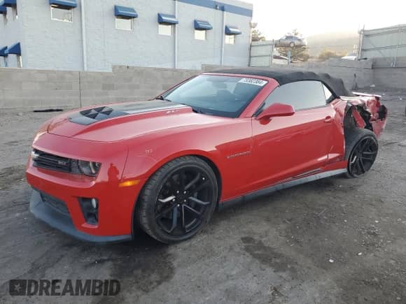 2013 Chevrolet Camaro ZL1 с VIN 2G1FZ3DPXD9805968, выставлен на аукционе Copart как лот 73382384 с пробегом 48 679 миль миль и Списание • Salvage title. История ставок и продаж доступна на DreamBid. Изображение 1.