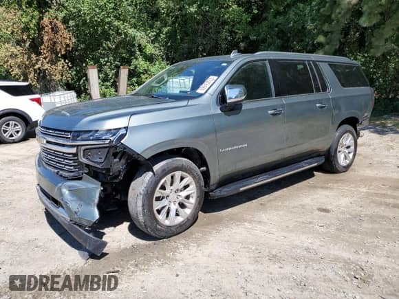 2023 Chevrolet Suburban Premier z VIN 1GNSCFKD5PR279364, wystawiony jako Copart lot #69945035 z przebiegiem 62 418 mil mil oraz Czysty tytuł • Clean title. Historia ofert i sprzedaży dostępna na DreamBid. Obrazek 1.