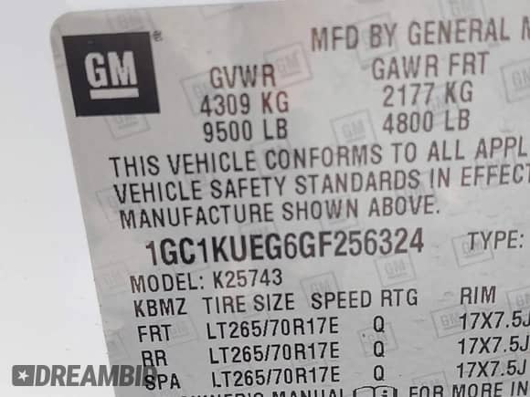 2016 Chevrolet Silverado 2500HD Work Truck с VIN 1GC1KUEG6GF256324, выставлен на аукционе IAAI как лот 42234540 с пробегом 131 561 миль миль и . История ставок и продаж доступна на DreamBid. Изображение 9.