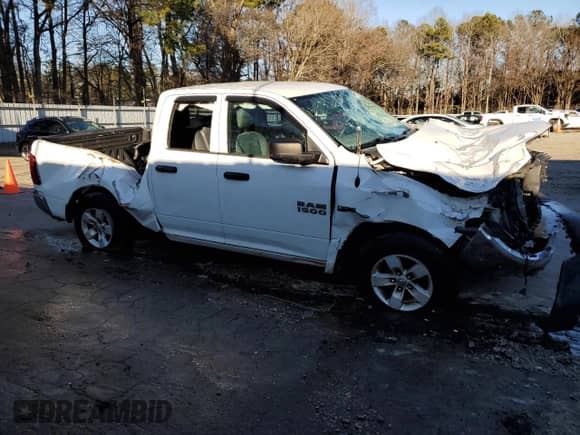 2016 Ram 1500 Tradesman with VIN 1C6RR6FT1GS210386, listed as a Copart auction lot 44574755 with 205,780 mi miles and Salvage title. Bid and sale history available at DreamBid. Image 4.