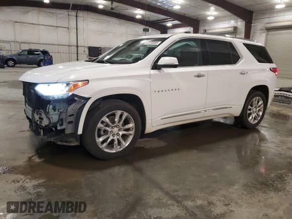 2018 Chevrolet Traverse High Country z VIN 1GNEVKKW3JJ211717, wystawiony jako Copart lot #69195595 z przebiegiem 147 642 mil mil oraz Szkoda całkowita • Salvage title. Historia ofert i sprzedaży dostępna na DreamBid. Obrazek 1.