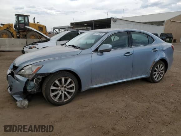 2007 Lexus IS 250 with VIN JTHCK262475014698, listed as a Copart auction lot 67612875 with 147,292 mi miles and Salvage title. Bid and sale history available at DreamBid. Image 1.