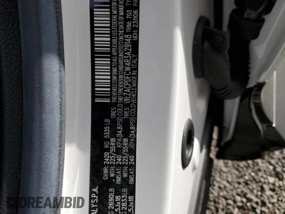 2024 Dodge Hornet R/T with VIN ZACPDFCW4R3A29148, listed as a Copart auction lot 75866194 with 558 mi miles and Salvage title. Bid and sale history available at DreamBid. Image 14.