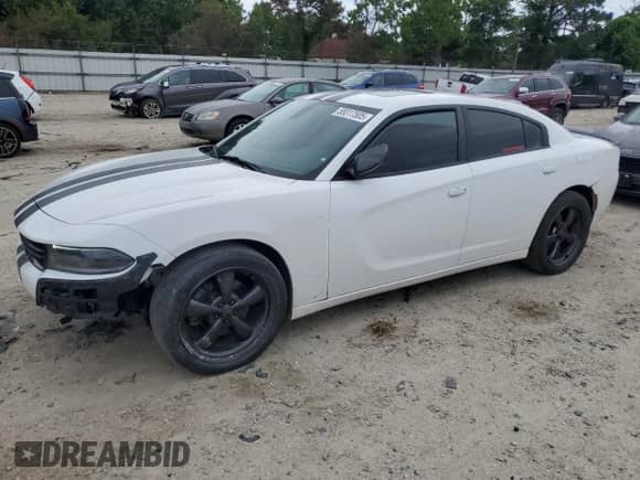 2016 Dodge Charger SXT with VIN 2C3CDXJG9GH237988, listed as a Copart auction lot 58317505 with 91,070 mi miles and Salvage title. Bid and sale history available at DreamBid. Image 1.