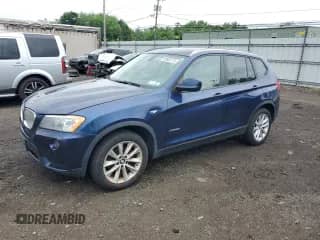 2013 BMW X3 xDrive28i with VIN 5UXWX9C53D0A18324, listed as a Copart auction lot 58662115 with 87,364 mi miles and Salvage title. Bid and sale history available at DreamBid. Image 1.