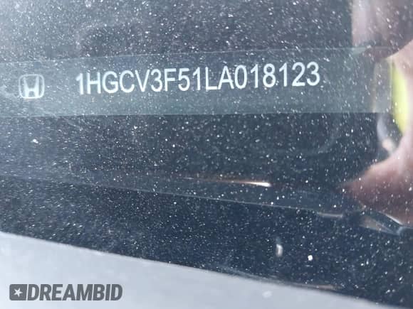 2020 Honda Accord EX-L с VIN 1HGCV3F51LA018123, выставлен на аукционе IAAI как лот 43529273 с пробегом 44 727 миль миль и . История ставок и продаж доступна на DreamBid. Изображение 17.
