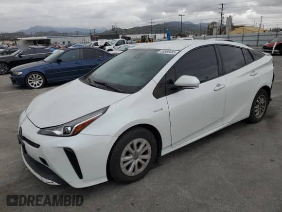 2021 Toyota Prius Limited with VIN JTDKAMFU0M3153019, listed as a Copart auction lot 53568485 with 184,539 mi miles and Salvage title. Bid and sale history available at DreamBid. Image 1.