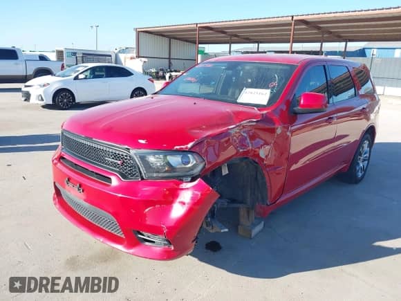2020 Dodge Durango GT with VIN 1C4RDHDG6LC307919, listed as a IAAI auction lot 42825162 with 112,624 mi miles and . Bid and sale history available at DreamBid. Image 2.