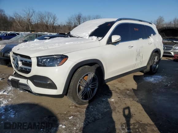 2023 Mercedes-Benz GLS 450 with VIN 4JGFF5KE3PA952411, listed as a Copart auction lot 88307185 with 57,750 mi miles and Salvage title. Bid and sale history available at DreamBid. Image 1.