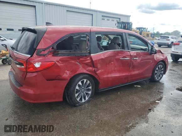 2023 Honda Odyssey EX-L с VIN 5FNRL6H64PB075080, выставлен на аукционе Copart как лот 68033585 с пробегом 23 402 миль миль и Списание • Salvage title. История ставок и продаж доступна на DreamBid. Изображение 3.