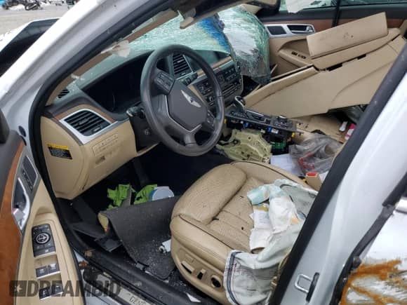 2015 Hyundai Genesis 3.8L z VIN KMHGN4JE0FU050024, wystawiony jako Copart lot #40389534 z przebiegiem Nie podano mil oraz Szkoda całkowita • Salvage title. Historia ofert i sprzedaży dostępna na DreamBid. Obrazek 8.