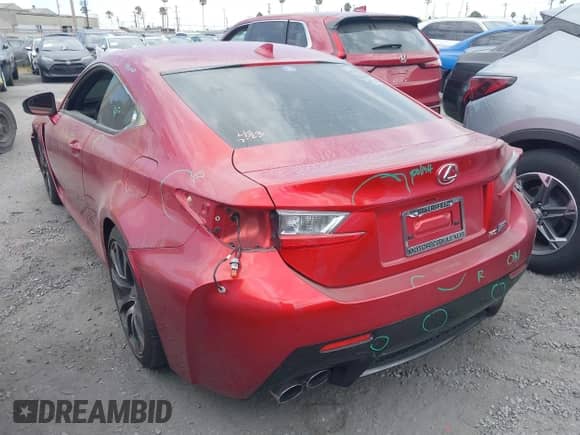 2015 Lexus RC F with VIN JTHHP5BC9F5001211, listed as a IAAI auction lot 42888051 with 79,201 mi miles and . Bid and sale history available at DreamBid. Image 3.