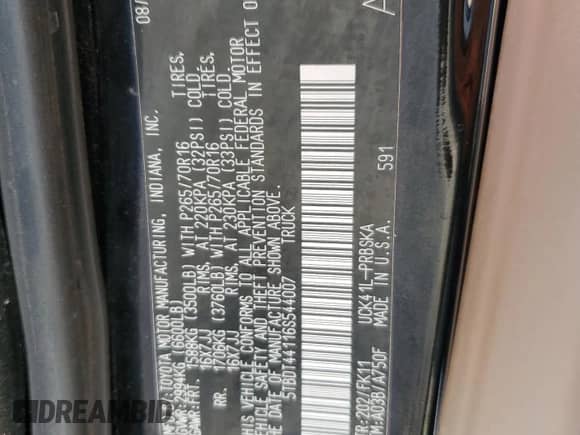 2006 Toyota Tundra SR5 с VIN 5TBDT44116S544007, выставлен на аукционе Copart как лот 71512765 с пробегом 168 261 миль миль и Списание • Salvage title. История ставок и продаж доступна на DreamBid. Изображение 13.