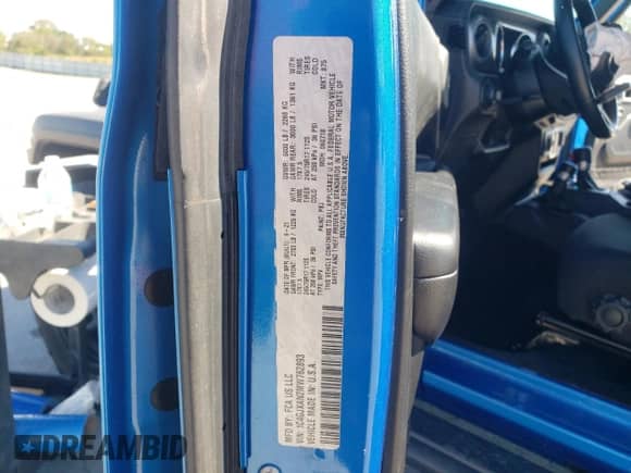 2021 Jeep Wrangler Sport S с VIN 1C4GJXAN2MW762893, выставлен на аукционе Copart как лот 84777095 с пробегом 44 164 миль миль и Списание • Salvage title. История ставок и продаж доступна на DreamBid. Изображение 13.