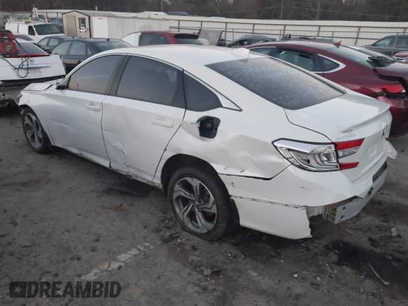 2020 Honda Accord EX-L with VIN 1HGCV2F53LA010454, listed as a IAAI auction lot 41475098 with 97,615 mi miles and . Bid and sale history available at DreamBid. Image 3.