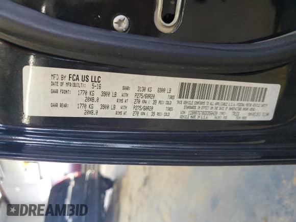 2016 Ram 1500 Big Horn с VIN 1C6RR7GT8GS356420, выставлен на аукционе Copart как лот 59762645 с пробегом 145 976 миль миль и Списание • Salvage title. История ставок и продаж доступна на DreamBid. Изображение 12.