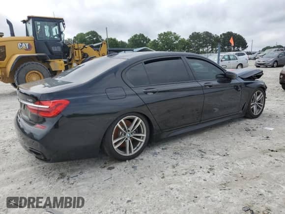 2019 BMW 7 Series 740i xDrive with VIN WBA7E4C51KGV28443, listed as a Copart auction lot 54751395 with Not provided miles and Clean title. Bid and sale history available at DreamBid. Image 3.