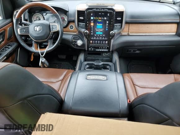 2020 Ram 1500 Longhorn with VIN 1C6SRFKTXLN203355, listed as a Copart auction lot 54517595 with 109,728 mi miles and Salvage title. Bid and sale history available at DreamBid. Image 8.