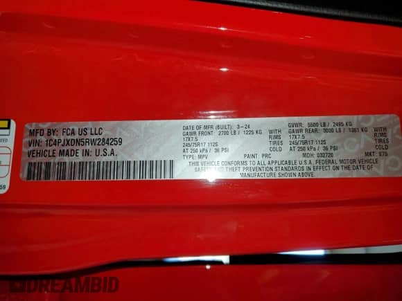 2024 Jeep Wrangler Sport S z VIN 1C4PJXDN5RW284259, wystawiony jako Copart lot #81069355 z przebiegiem 26 721 mil mil oraz Czysty tytuł • Clean title. Historia ofert i sprzedaży dostępna na DreamBid. Obrazek 13.