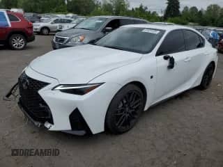 2024 Lexus IS 500 F Sport Performance z VIN JTHAP1D27R5005406, wystawiony jako Copart lot #61624155 z przebiegiem 8 936 mil mil oraz Szkoda całkowita • Salvage title. Historia ofert i sprzedaży dostępna na DreamBid. Obrazek 1.