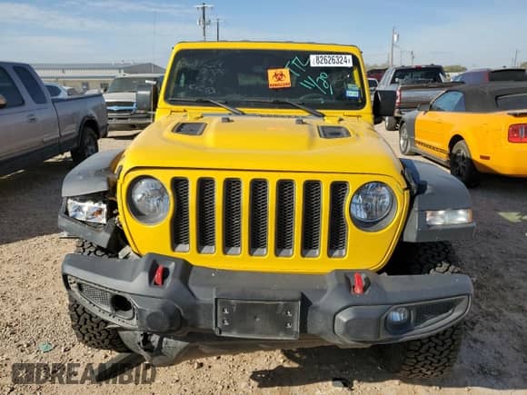 2020 Jeep Wrangler Rubicon with VIN 1C4HJXCG0LW183774, listed as a Copart auction lot 82626324 with Not provided miles and Salvage title. Bid and sale history available at DreamBid. Image 5.