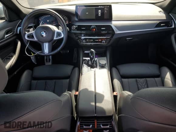 2021 BMW 5 Series 540i with VIN WBA53BJ02MWX02912, listed as a Copart auction lot 59173975 with 44,402 mi miles and Salvage title. Bid and sale history available at DreamBid. Image 8.