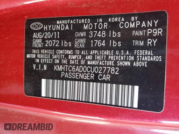 2012 Hyundai Veloster w/Red Int z VIN KMHTC6AD0CU027782, wystawiony jako Copart lot #81558205 z przebiegiem 104 484 mil mil oraz Szkoda całkowita • Salvage title. Historia ofert i sprzedaży dostępna na DreamBid. Obrazek 13.