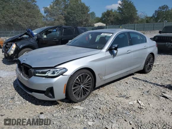 2021 BMW 5 Series 530i with VIN WBA53BH06MCF23153, listed as a Copart auction lot 80670505 with 41,899 mi miles and Salvage title. Bid and sale history available at DreamBid. Image 1.