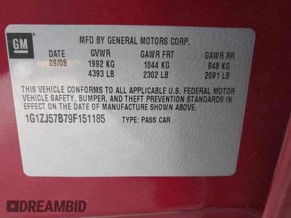 2009 Chevrolet Malibu 2LT с VIN 1G1ZJ57B79F151185, выставлен на аукционе IAAI как лот 42676291 с пробегом 200 348 миль миль и . История ставок и продаж доступна на DreamBid. Изображение 9.