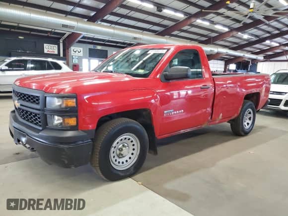 2014 Chevrolet Silverado 1500 Work Truck z VIN 1GCNKPEH8EZ321956, wystawiony jako Copart lot #90006375 z przebiegiem 79 019 mil mil oraz Czysty tytuł • Clean title. Historia ofert i sprzedaży dostępna na DreamBid. Obrazek 1.