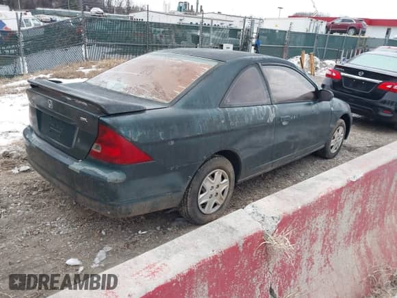 2003 Honda Civic with VIN 1HGEM212X3L060684, listed as a IAAI auction lot 41335750 with Not provided miles and . Bid and sale history available at DreamBid. Image 4.