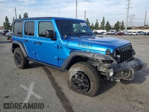 2022 Jeep Wrangler Unlimited Willys z VIN 1C4HJXDM0NW152614, wystawiony jako Copart lot #83208664 z przebiegiem 51 913 mil mil oraz Szkoda całkowita • Salvage title. Historia ofert i sprzedaży dostępna na DreamBid. Obrazek 4.