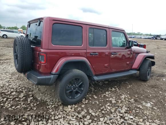 2021 Jeep Wrangler Unlimited Sahara Altitude z VIN 1C4HJXEM1MW816688, wystawiony jako Copart lot #61441505 z przebiegiem Nie podano mil oraz Szkoda całkowita • Salvage title. Historia ofert i sprzedaży dostępna na DreamBid. Obrazek 3.