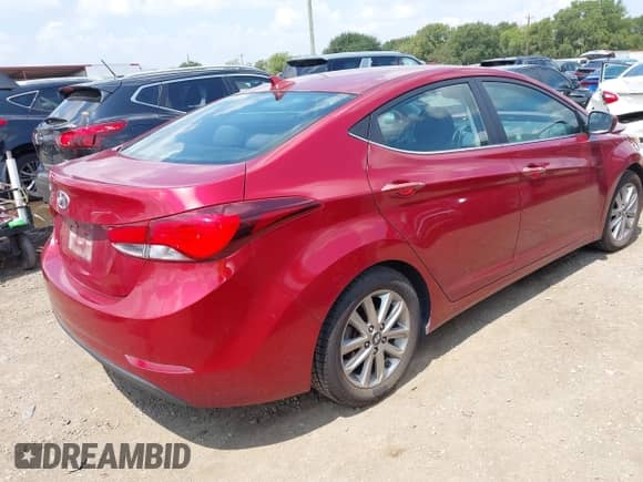 2015 Hyundai Elantra SE z VIN 5NPDH4AE9FH629053, wystawiony jako IAAI lot #43055338 z przebiegiem 119 723 mil mil oraz . Historia ofert i sprzedaży dostępna na DreamBid. Obrazek 4.