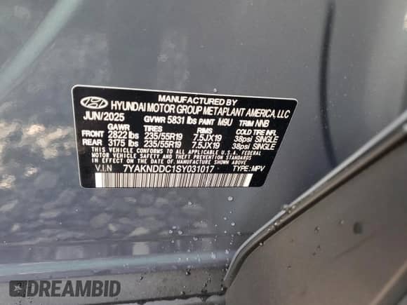 2025 Hyundai Ioniq 5 SEL z VIN 7YAKNDDC1SY031017, wystawiony jako Copart lot #71404785 z przebiegiem 932 mil mil oraz Szkoda całkowita • Salvage title. Historia ofert i sprzedaży dostępna na DreamBid. Obrazek 13.