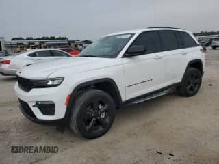 2023 Jeep Grand Cherokee Limited z VIN 1C4RJGBG1PC503777, wystawiony jako Copart lot #59531945 z przebiegiem 23 396 mil mil oraz Szkoda całkowita • Salvage title. Historia ofert i sprzedaży dostępna na DreamBid. Obrazek 1.