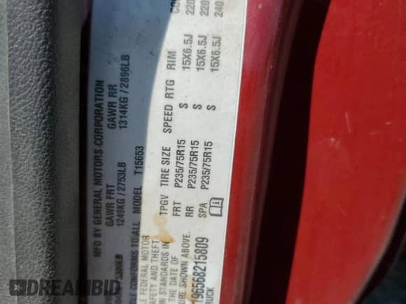 2006 Chevrolet Colorado 1LT z VIN 1GCDT196568215809, wystawiony jako Copart lot #66411014 z przebiegiem 103 009 mil mil oraz Czysty tytuł • Clean title. Historia ofert i sprzedaży dostępna na DreamBid. Obrazek 15.