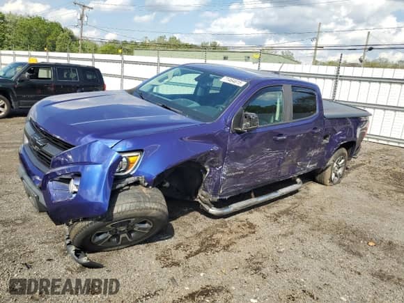 2017 Chevrolet Colorado 4WD Z71 with VIN 1GCGTDEN8H1253056, listed as a Copart auction lot 71464615 with 75,413 mi miles and Salvage title. Bid and sale history available at DreamBid. Image 1.